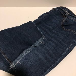 Old Navy crop flare raw hem jeans